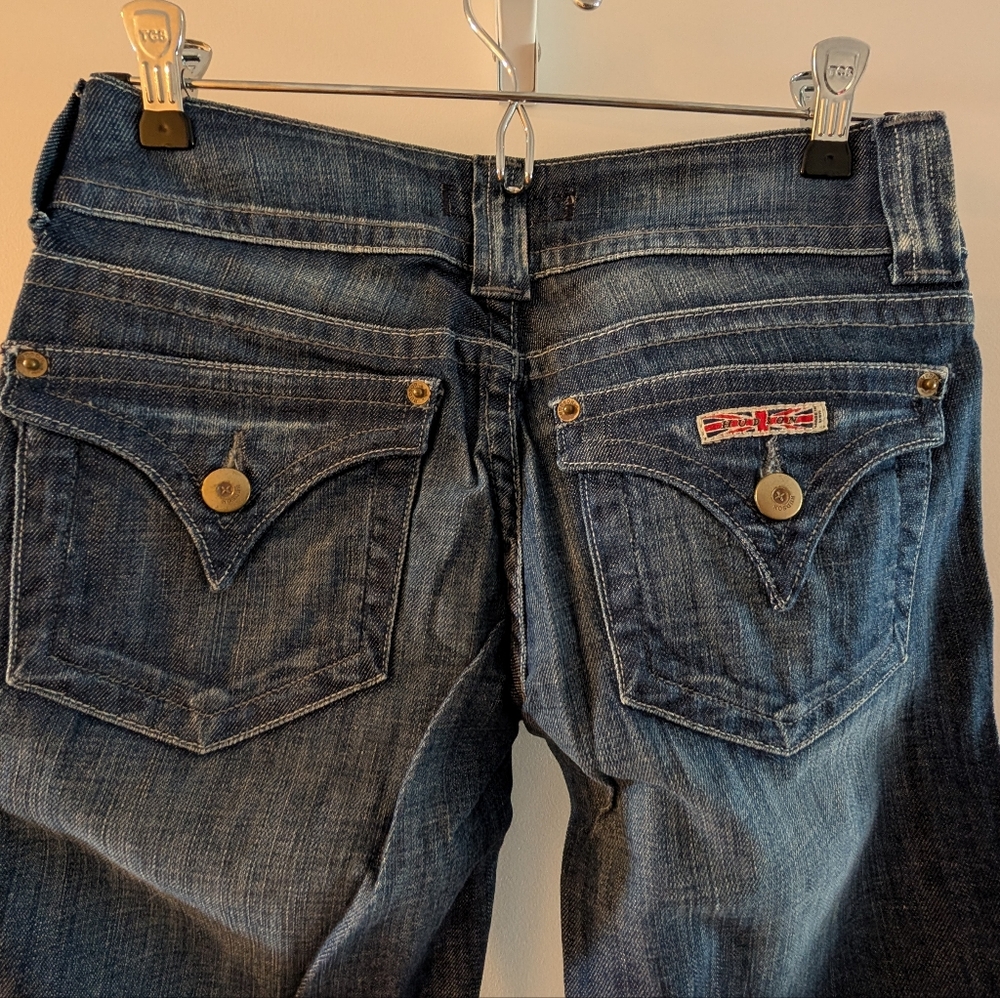 Hudson Jeans Y2K 2000s Low Rise Blue Flare Leg Denim Size 25 - Picture 3 of 6